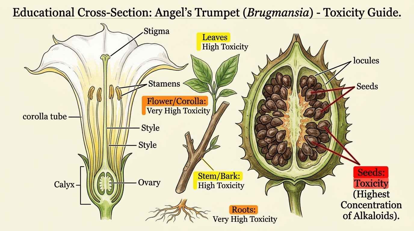 Which Parts of the Angel Trumpet Plant Are Poisonous?