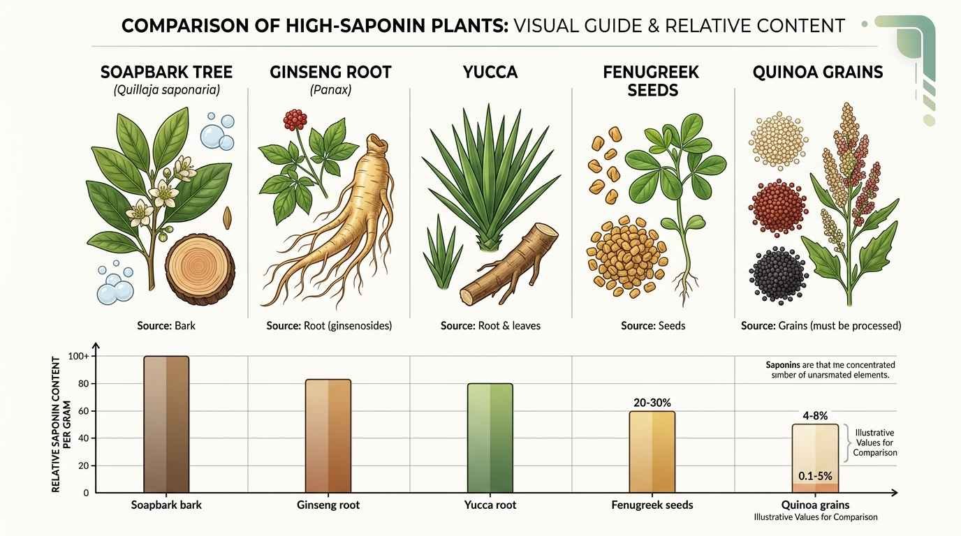 Which Plants Contain High Levels of Saponins?