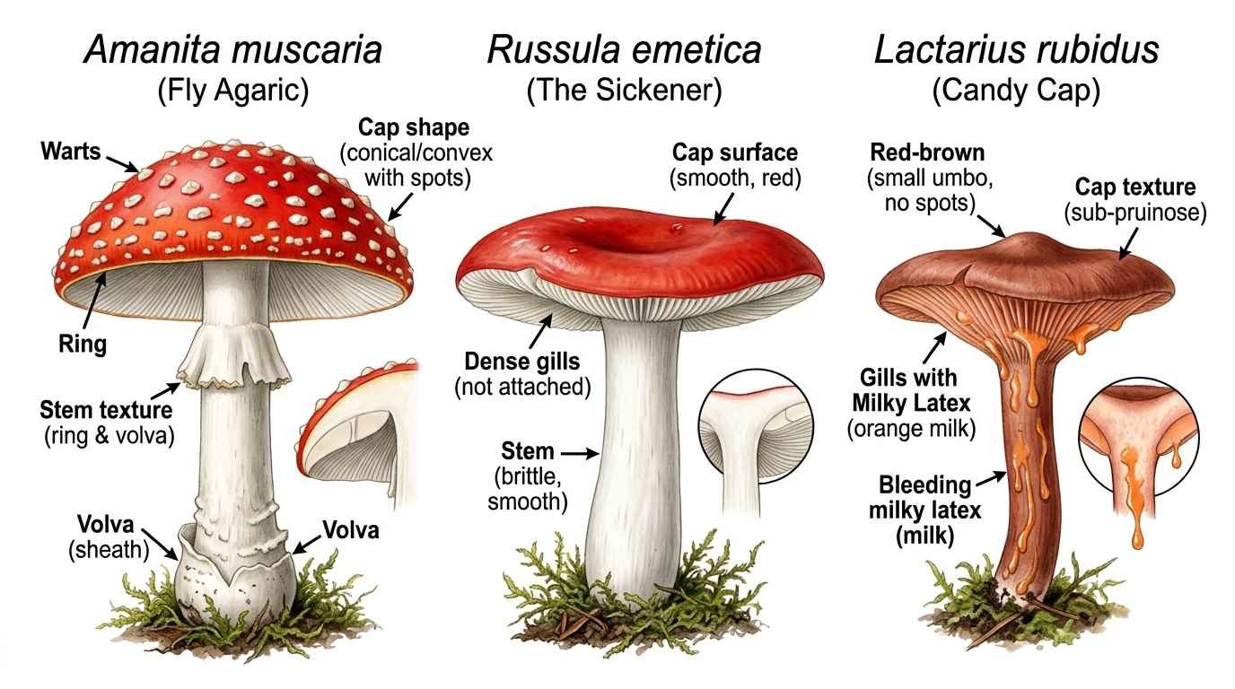 Common Types of Red Mushrooms