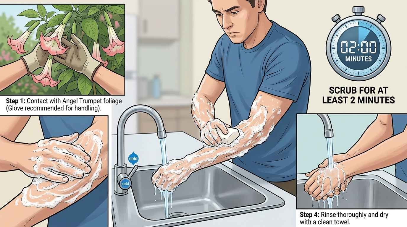 What to Do After Touching Angel Trumpet