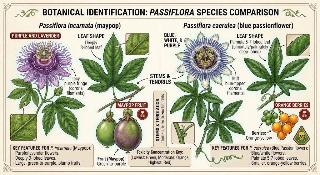 How to Identify Safe and Toxic Passionflower Species